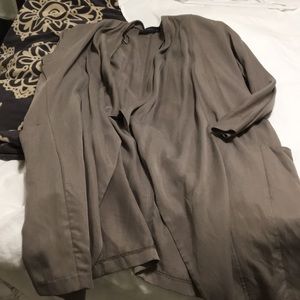 Green/ grey Zara dress coat